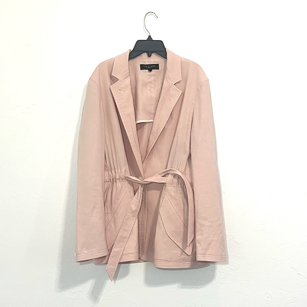 Rag & Bone Jacket Light Pink Linen Blend Size 6 Small